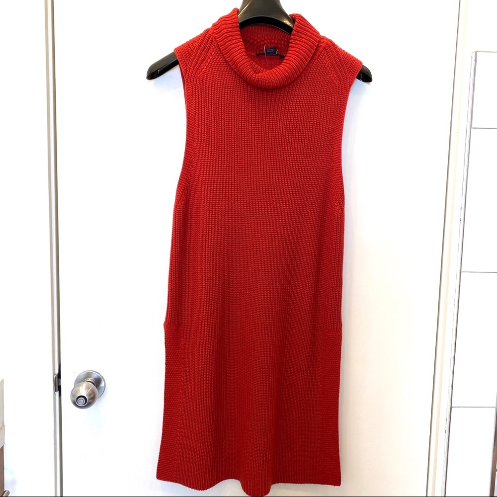 Pendleton NWT Mock Tunic Red Sleeveless Sweater